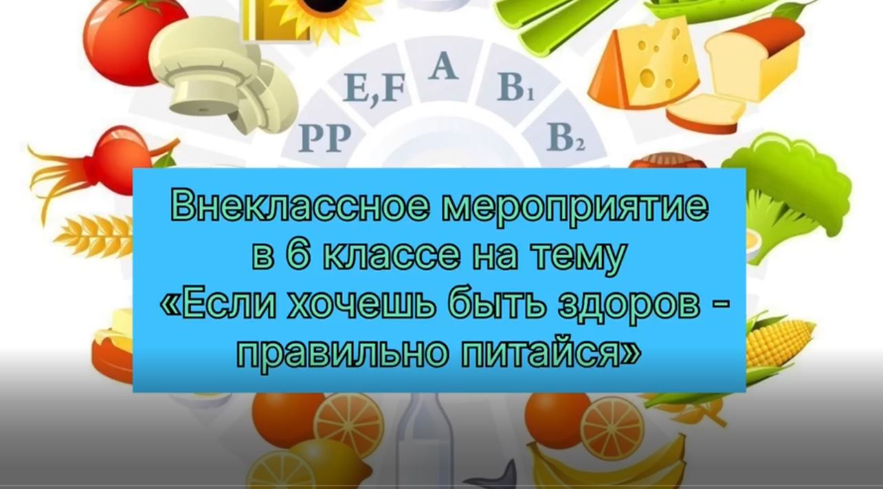 Внеклассное мероприятие в 6 классе &amp;quot;Если хочешь быть здоров - правильно питайся&amp;quot;.